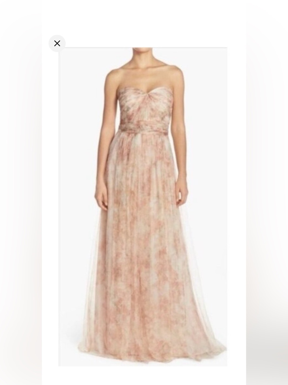 Jenny Yoo Blush Strapless Tulle Dress